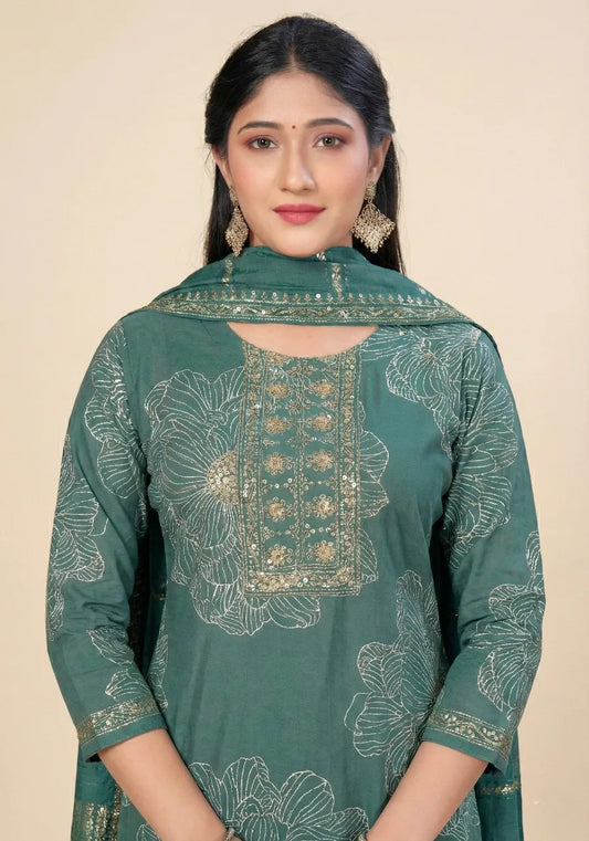 Naisha 2 Roman Linen Printed Stitched Salwar Suit 2002