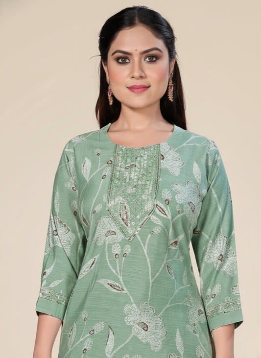 Naisha 2 Roman Linen Printed Stitched Salwar Suit 2003
