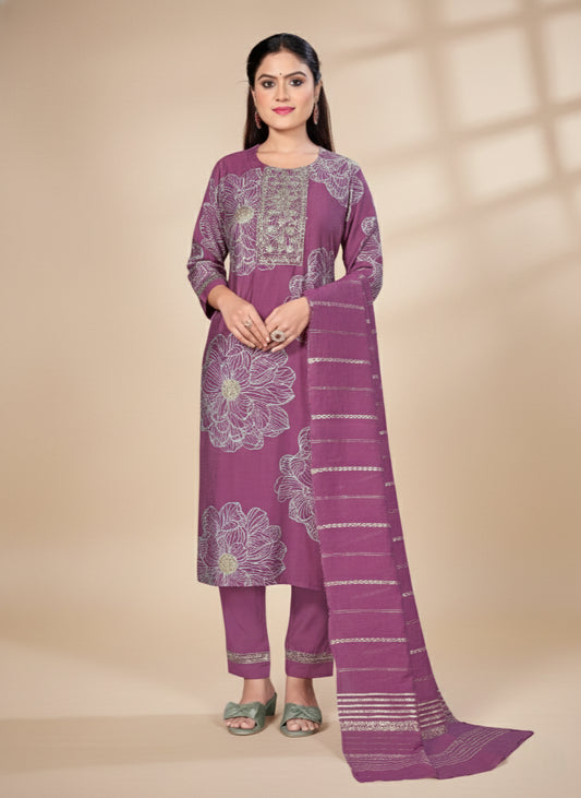 Naisha 2 Roman Linen Printed Stitched Salwar Suit 2006
