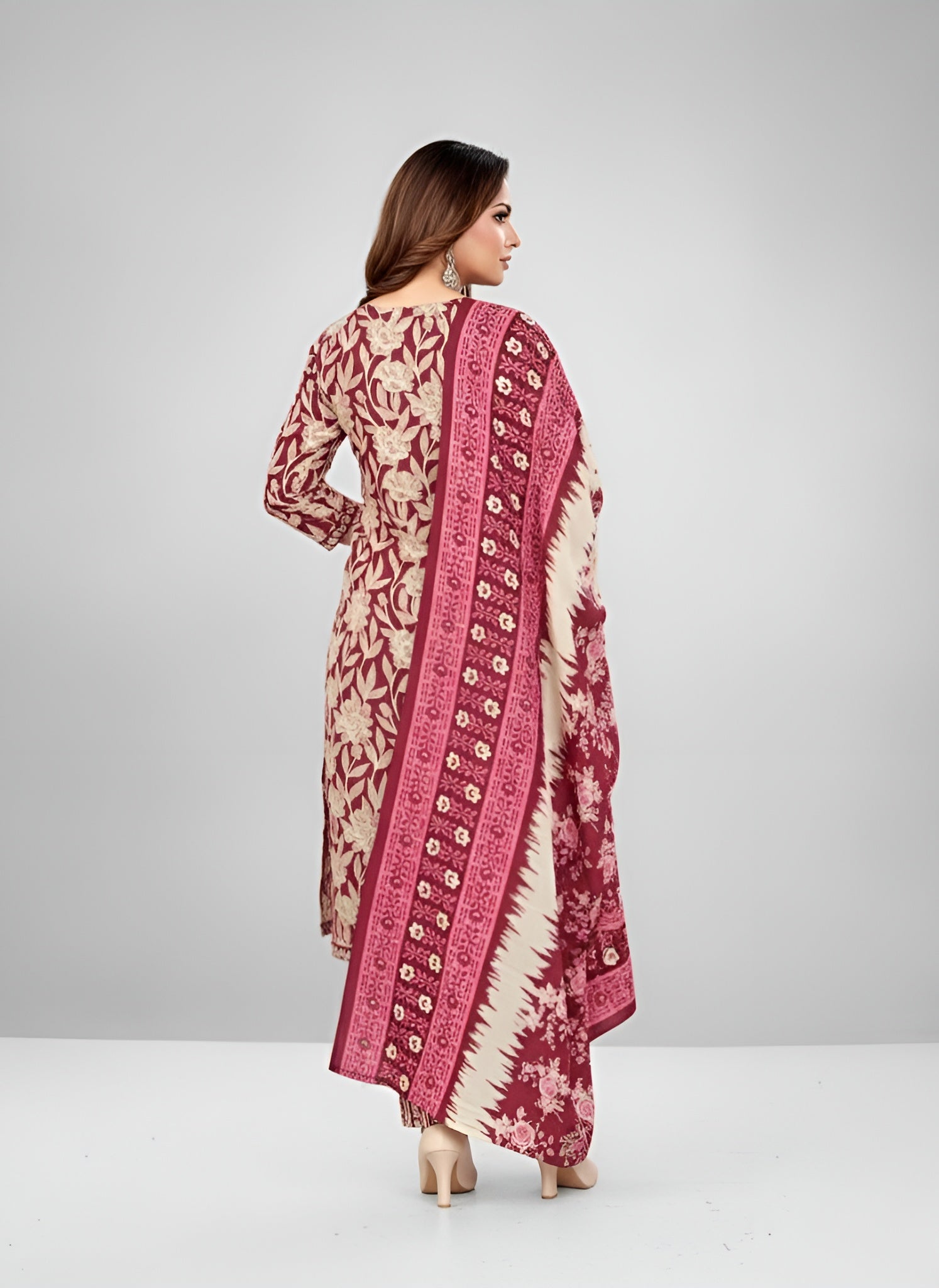 Olympics 2 Cotton Printed Stitched Salwar Suit 2010