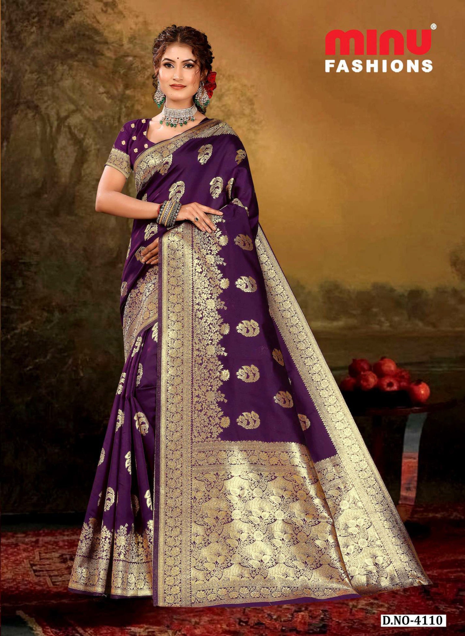 Premium Litchi Silk Designer with Blouse Piece RASHMALAI Saree