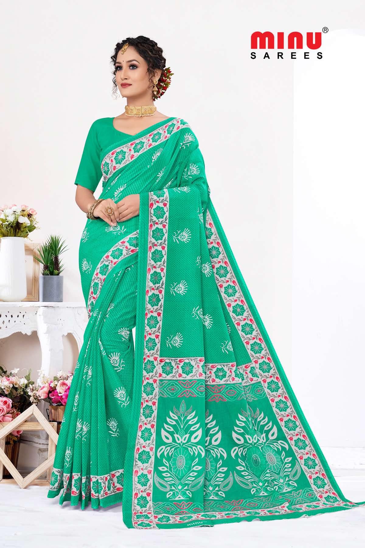 Premium Cotton Saree Without Blouse Piece : A Palette Of Comfort And Style