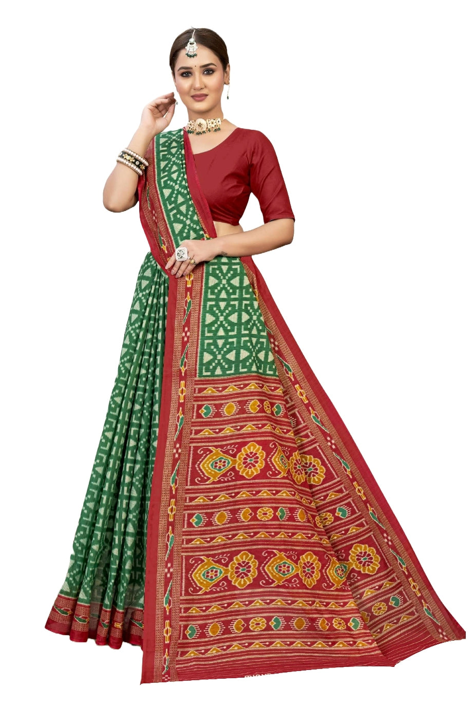 Priyatama Ikkat Premium Cotton Saree