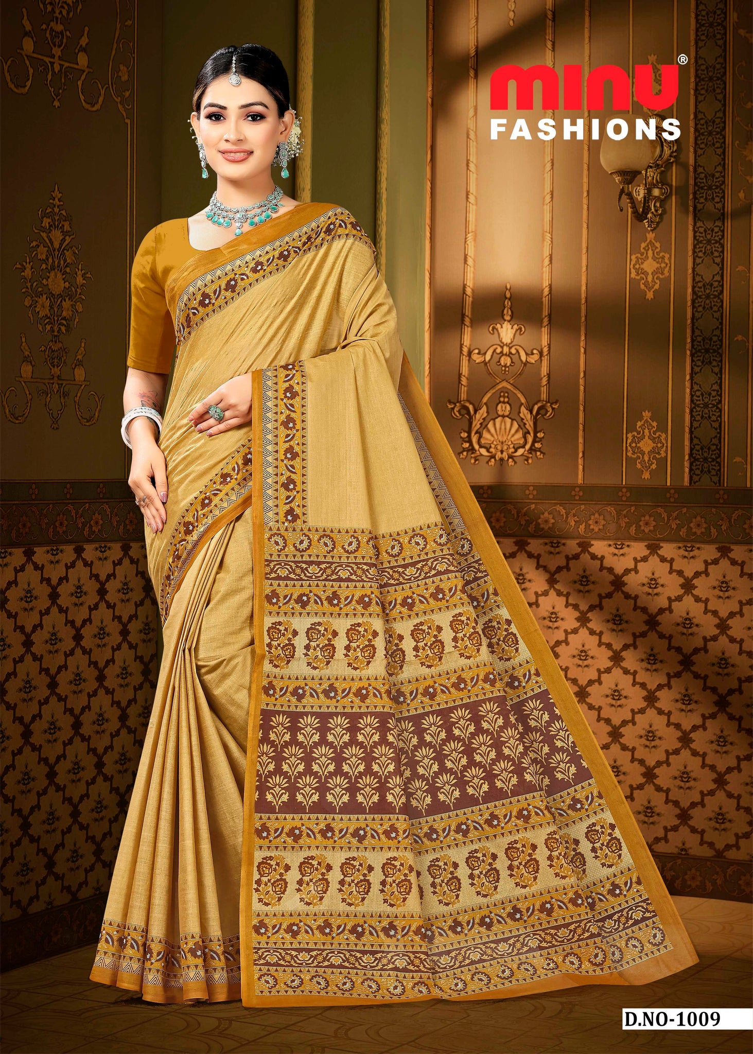 Pure Cotton Khushi Saree in Bronze 1