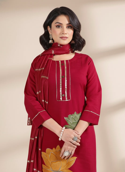Rangeen Modal Printed Stitched Salwar Suit 1002