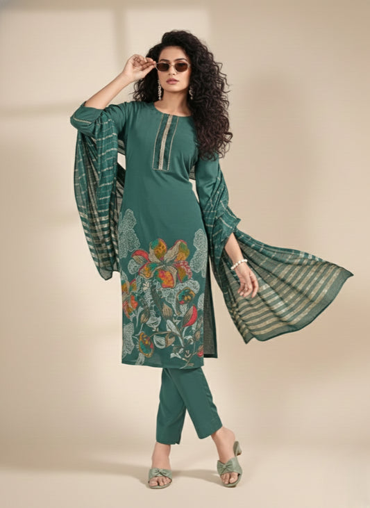 Rangeen Modal Printed Stitched Salwar Suit 1004