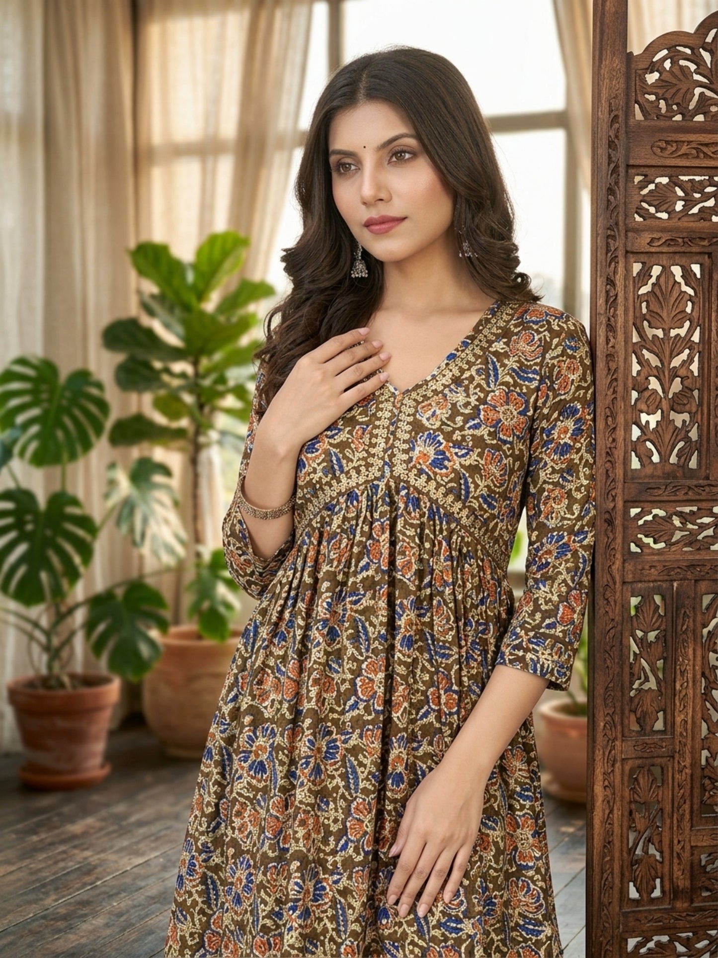Women Printed Anarkali Kurti