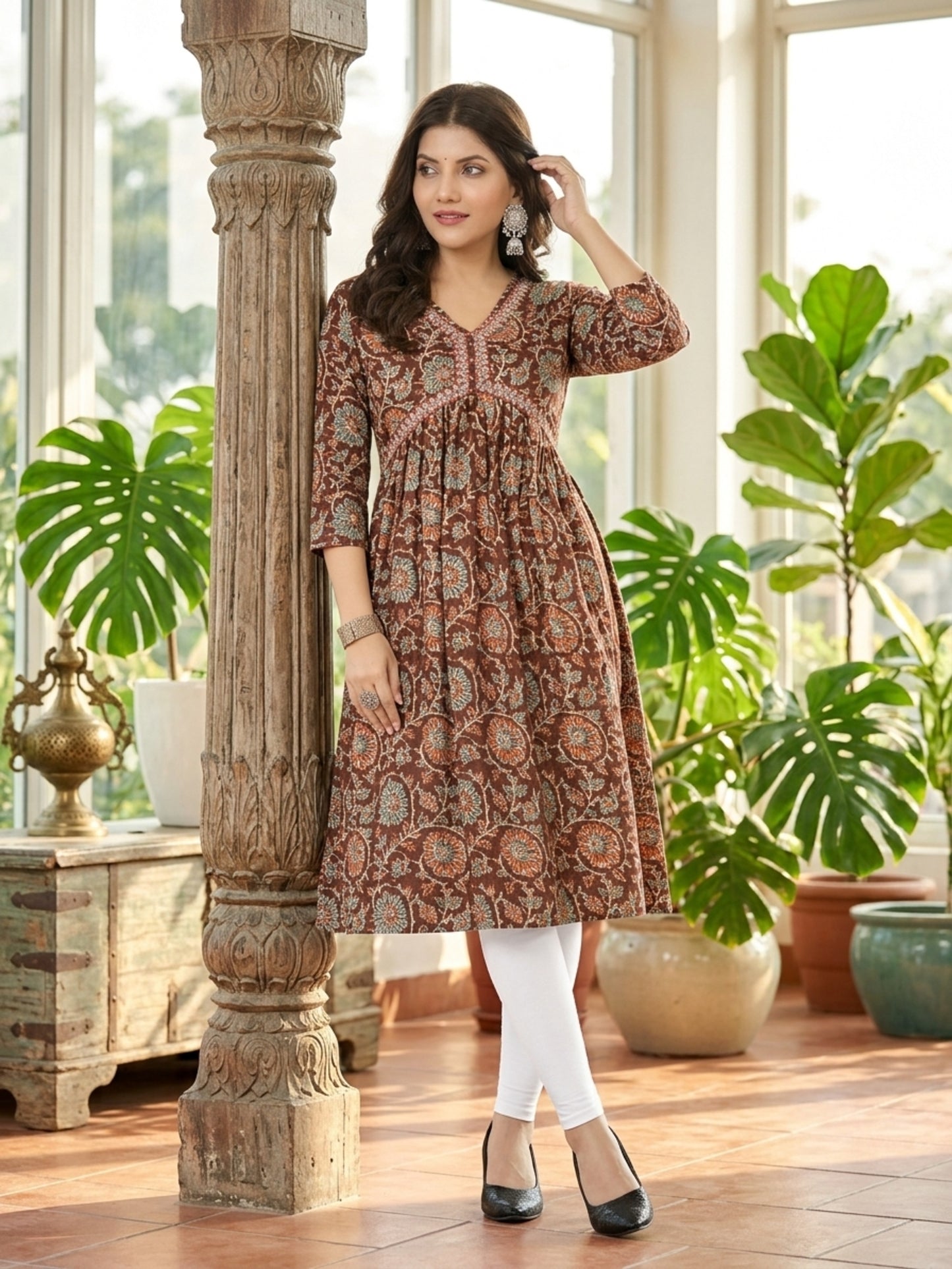 Women Printed Anarkali Kurti