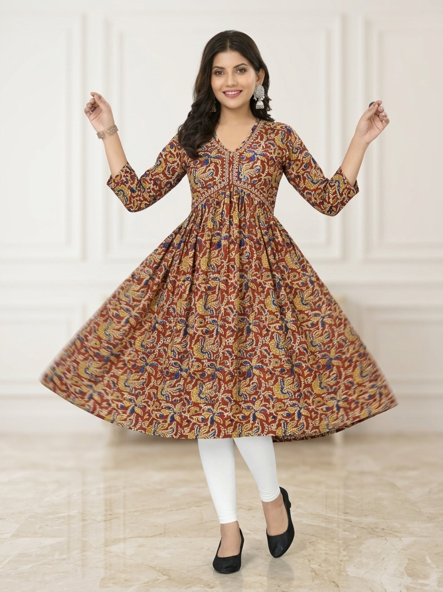 Women Printed Anarkali Kurti