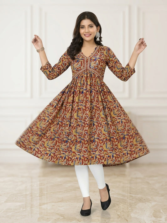 Women Printed Anarkali Kurti