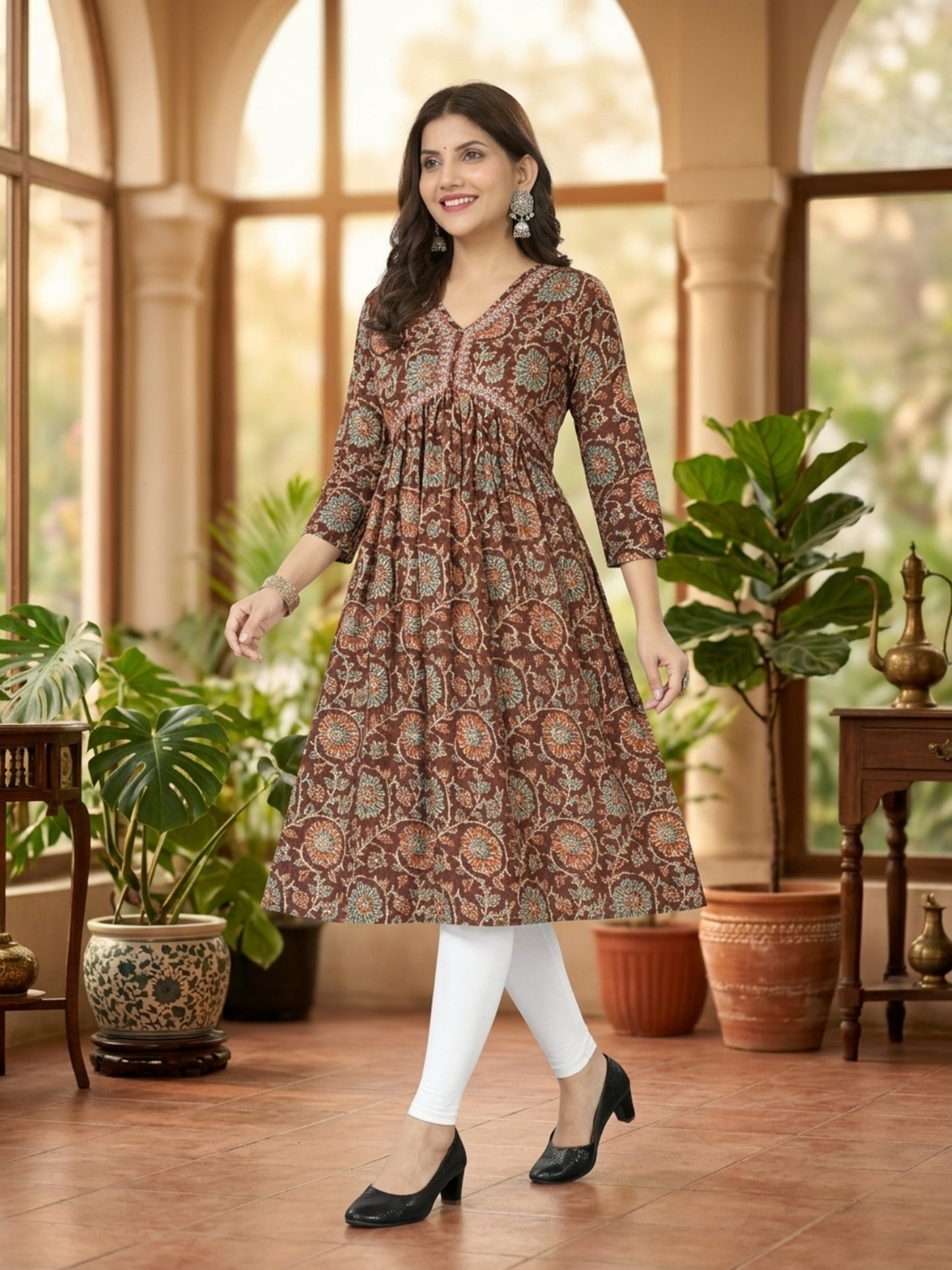 Women Printed Anarkali Kurti