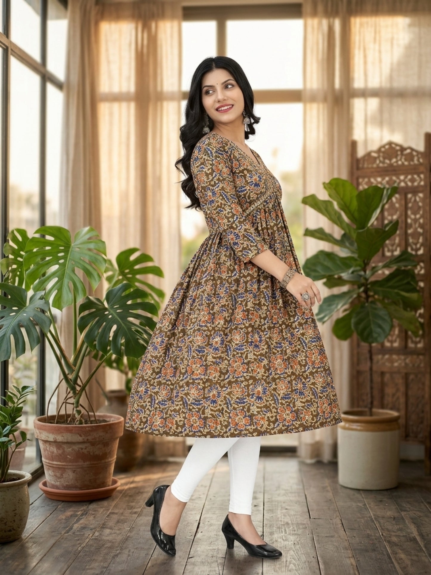 Women Printed Anarkali Kurti