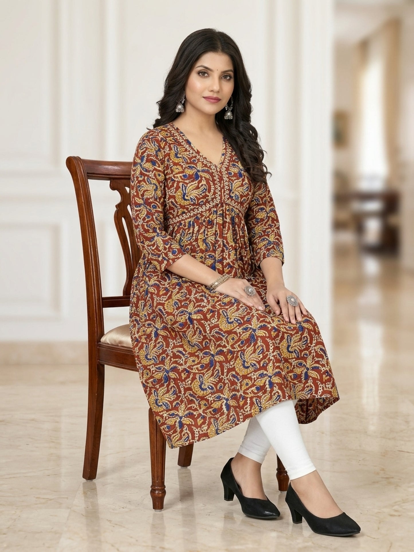 Women Printed Anarkali Kurti