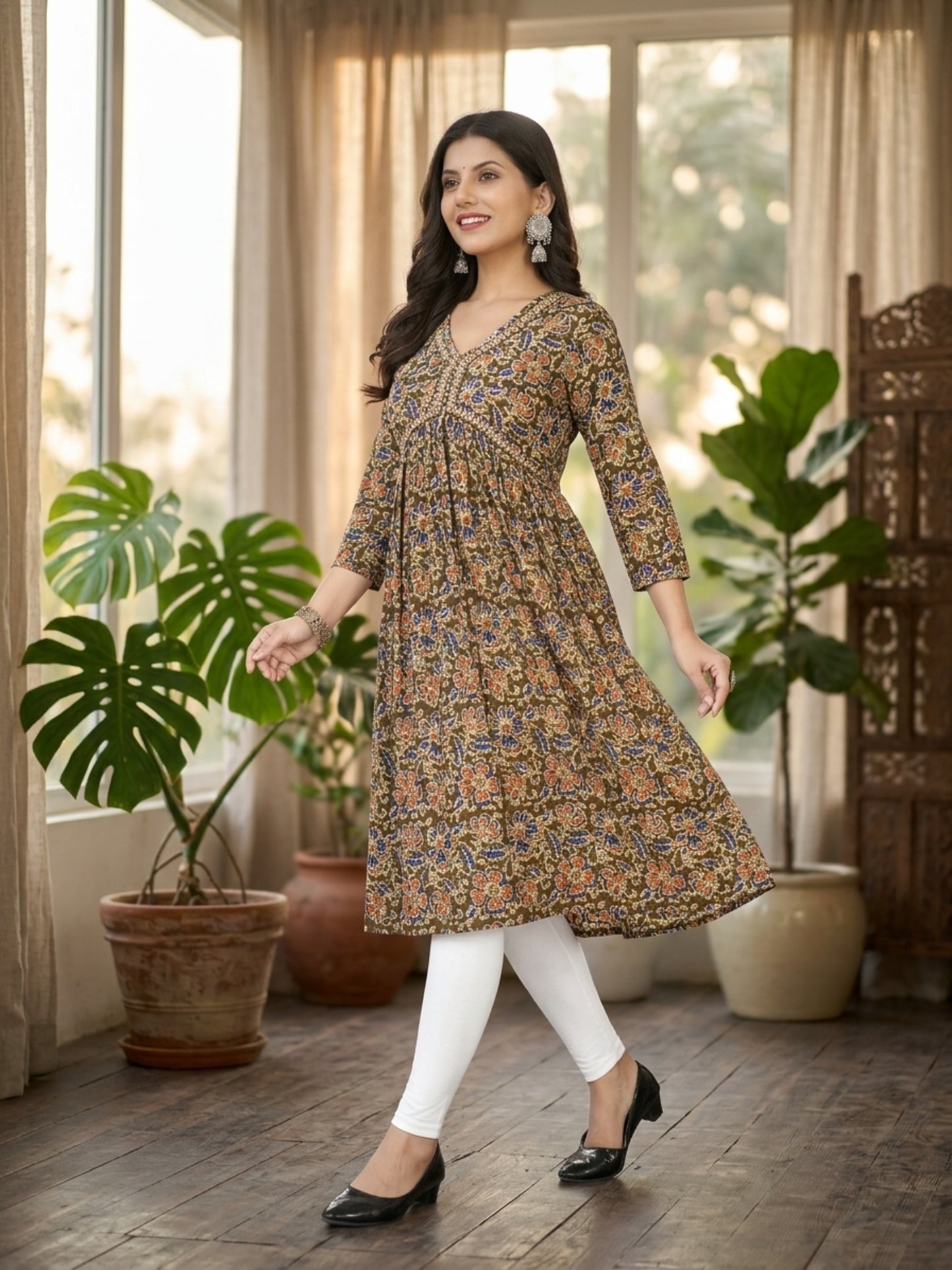 Women Printed Anarkali Kurti