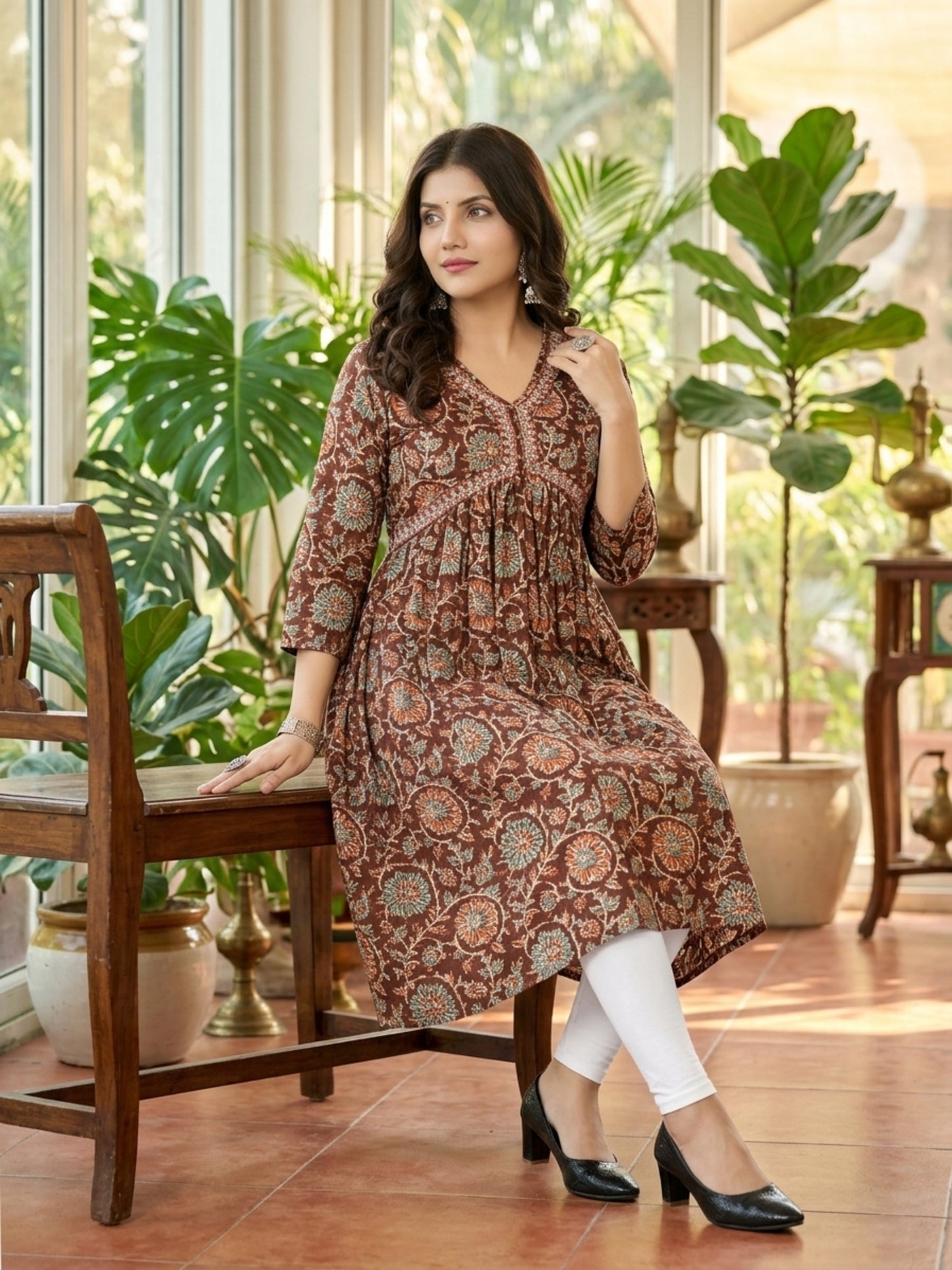 Women Printed Anarkali Kurti
