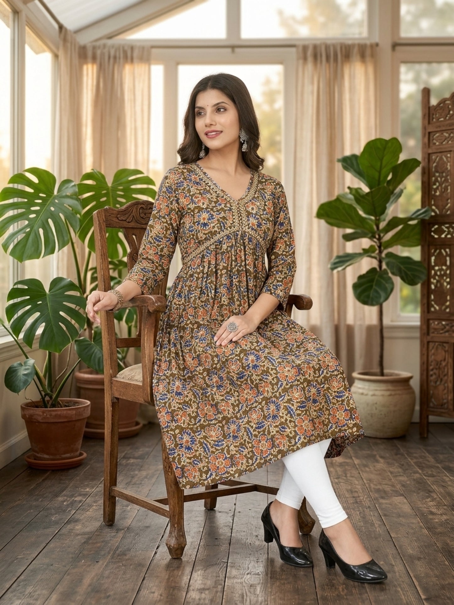 Women Printed Anarkali Kurti