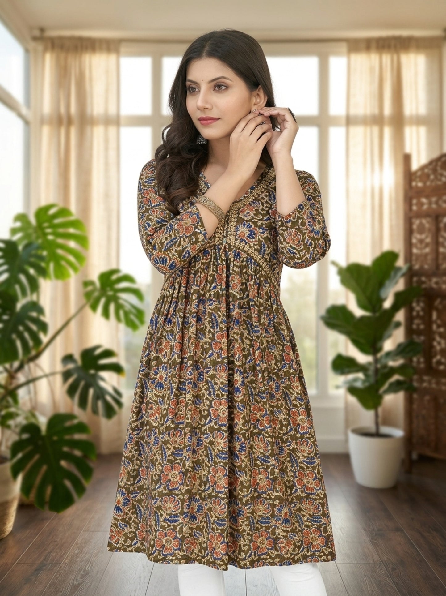 Women Printed Anarkali Kurti