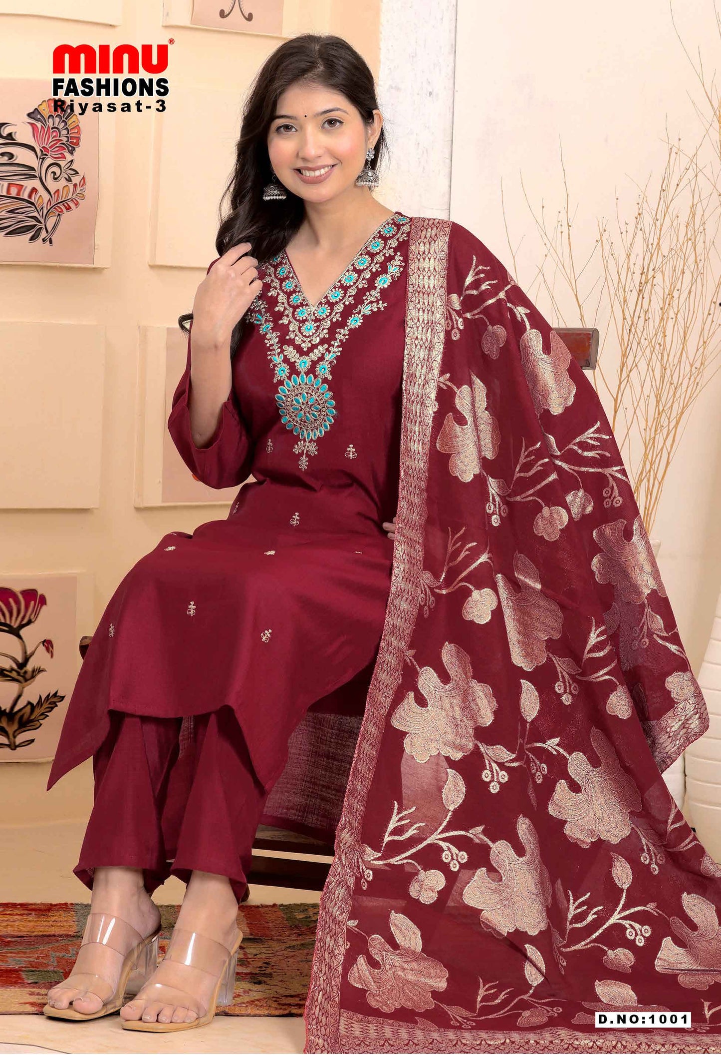 Riyasat 3 Vatican Dyed Stitched Salwar Suit 1001