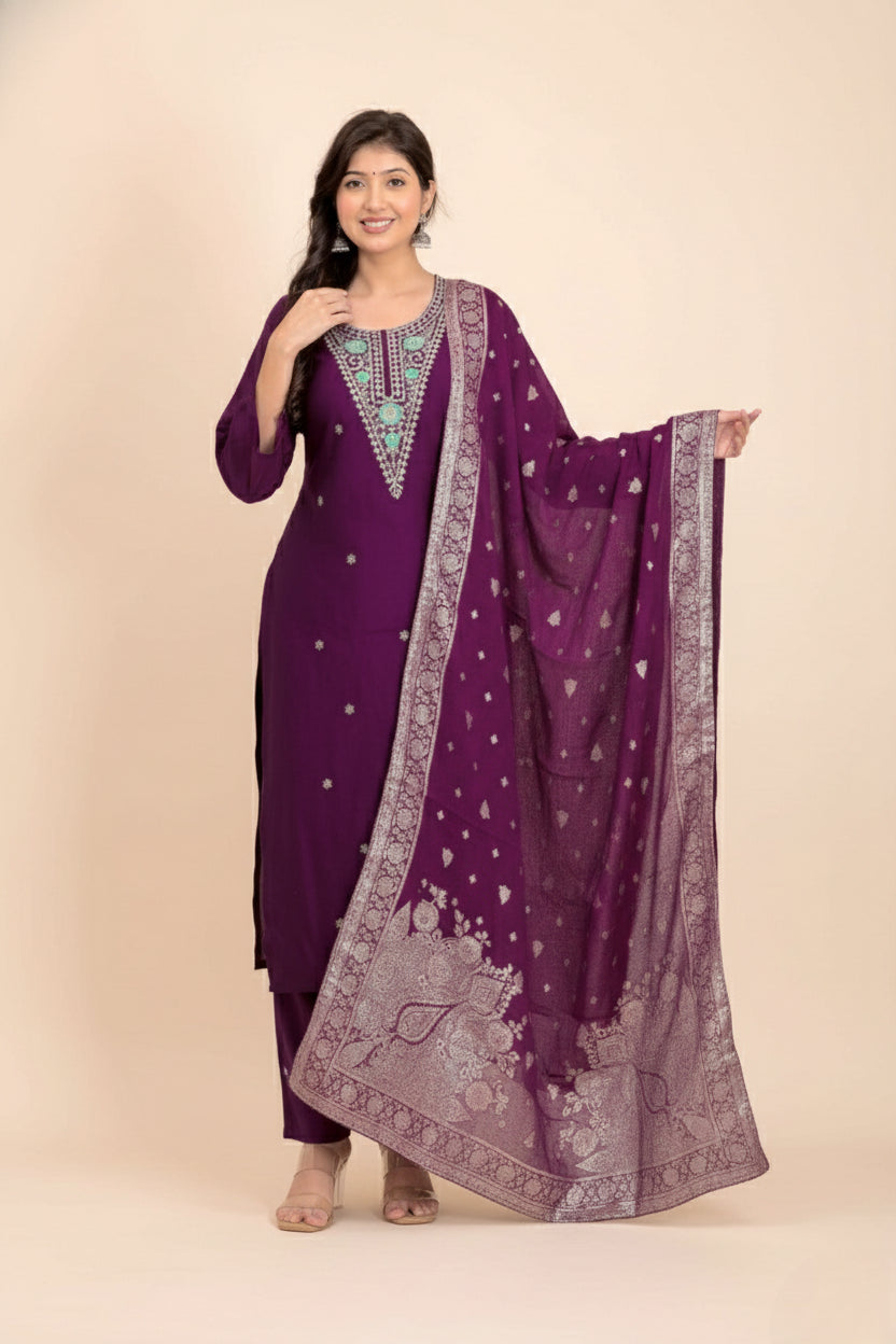 Riyasat 3 Vatican Dyed Stitched Salwar Suit 1006