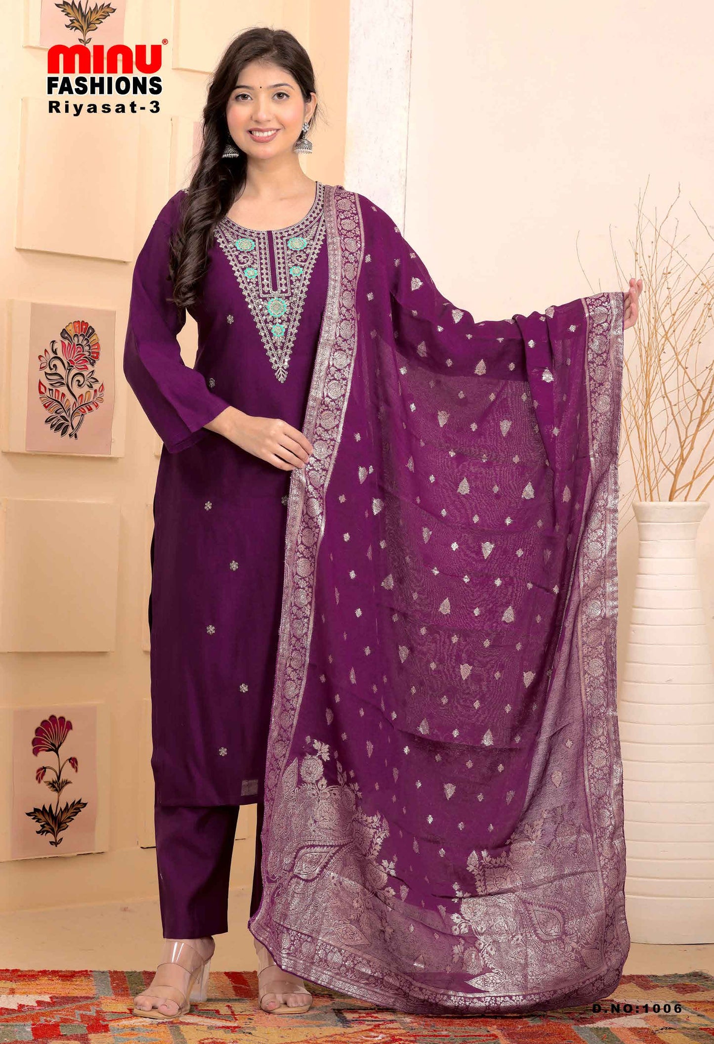 Riyasat 3 Vatican Dyed Stitched Salwar Suit 1006