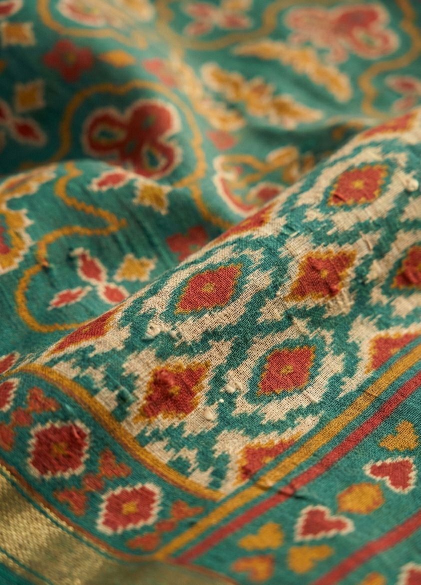 Silk Kanishka Green Printed Saree