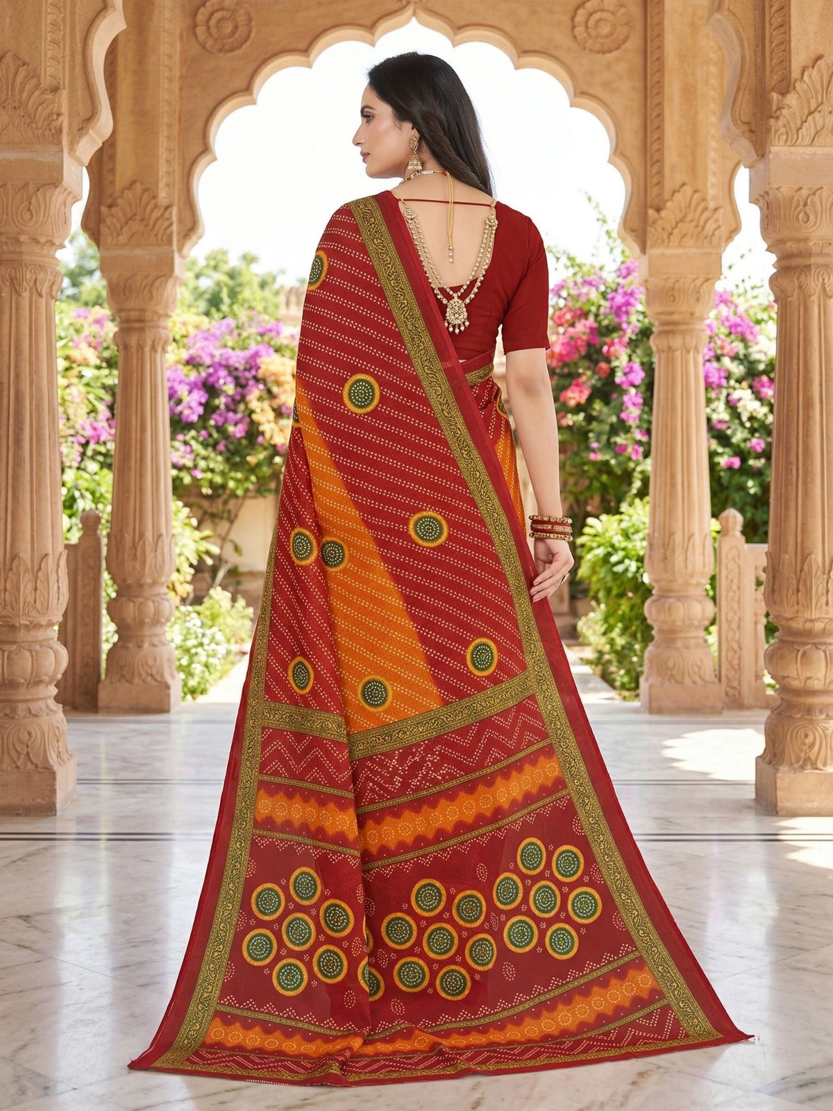 Mandakini Chunari Cotton Saree