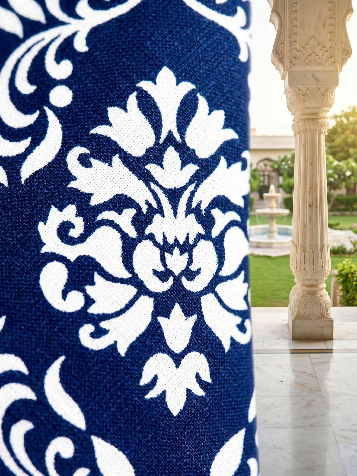 Ishani Border Dark Blue Indigo Cotton Saree