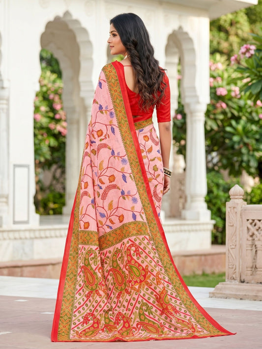 Pure Cotton Saree for Women Soft Lightweight Printed Daily Wear Traditional Casual Office Wear Saree