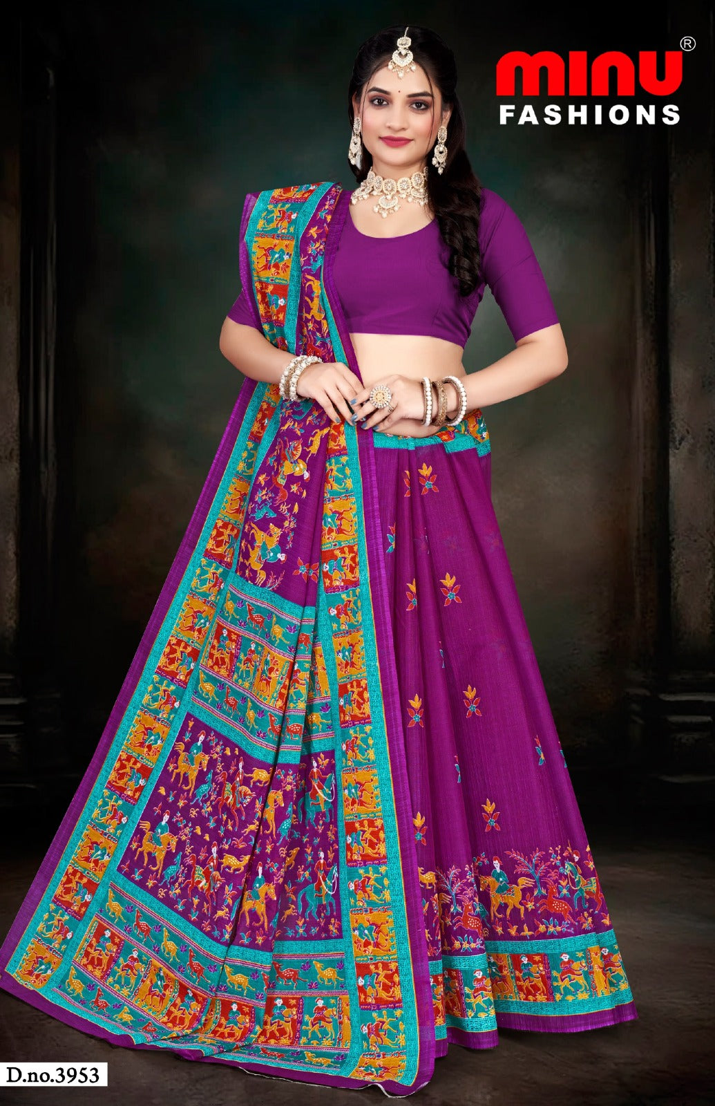 Saree Hi Demand 7 – cotton printed saree with bold ethnic prints