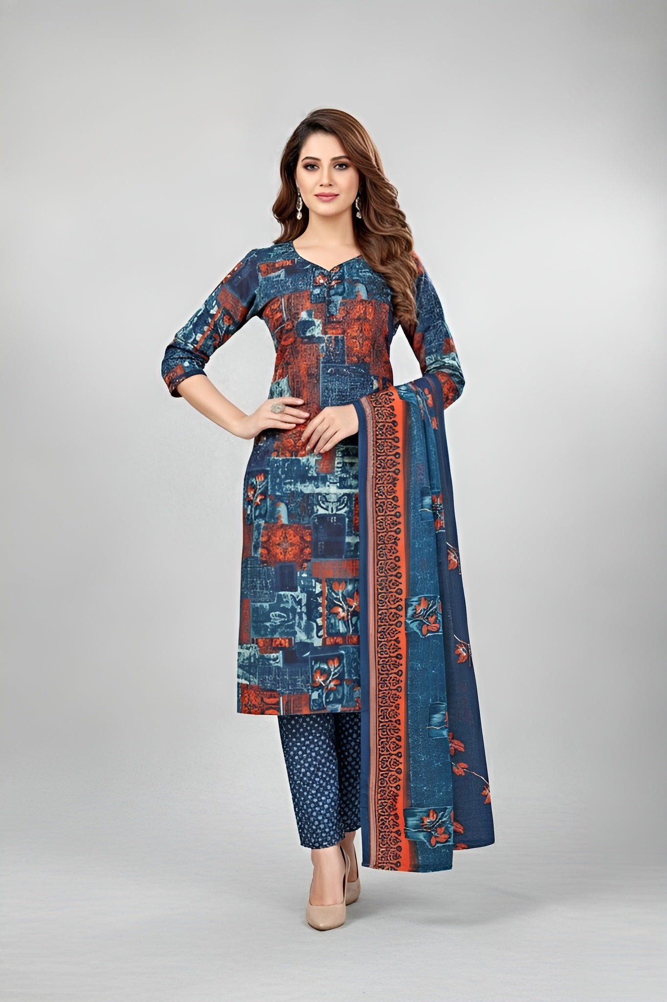 Minu Signature Cotton Printed Stitched Salwar Suit 2010