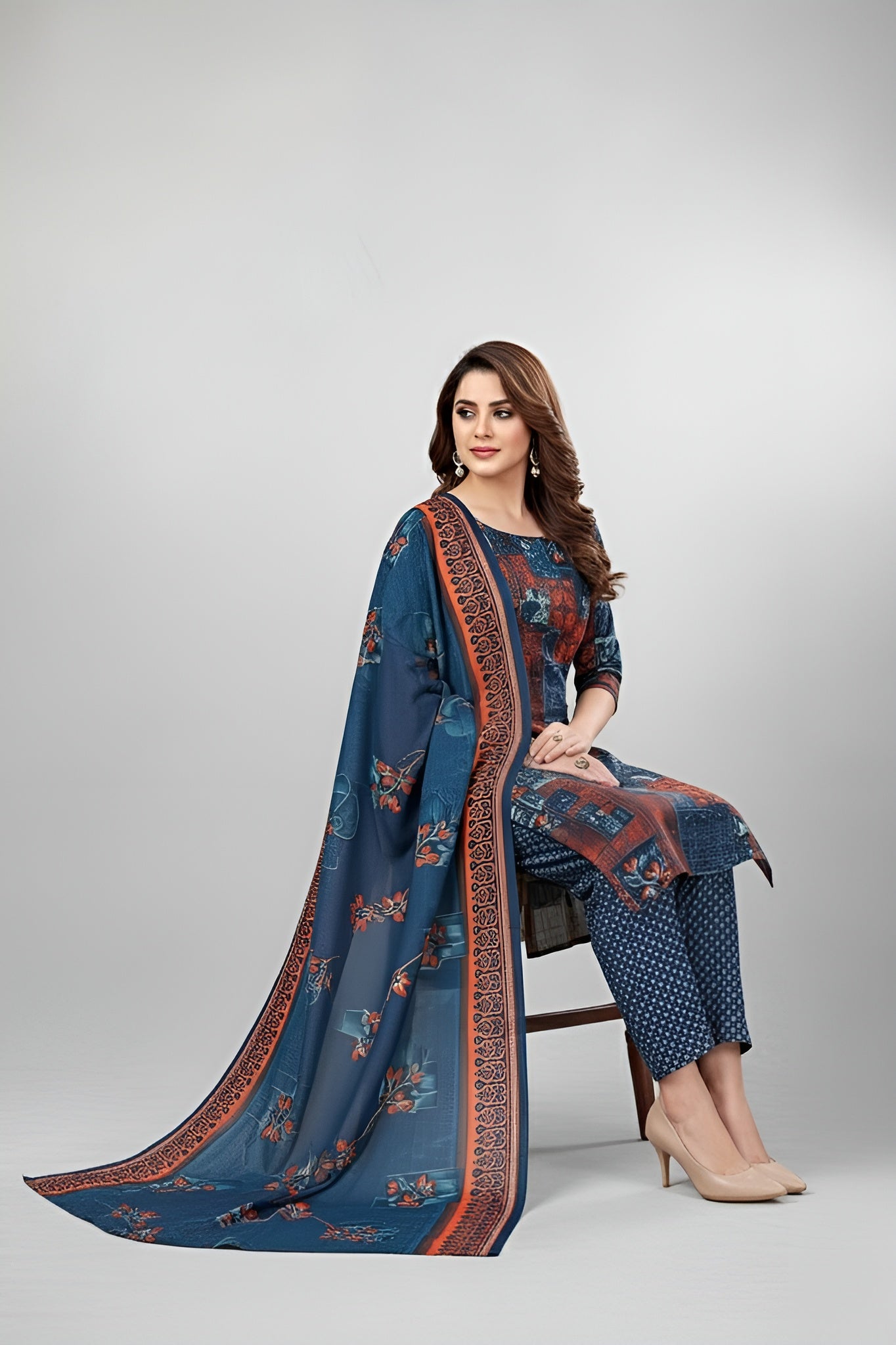 Minu Signature Cotton Printed Stitched Salwar Suit 2010