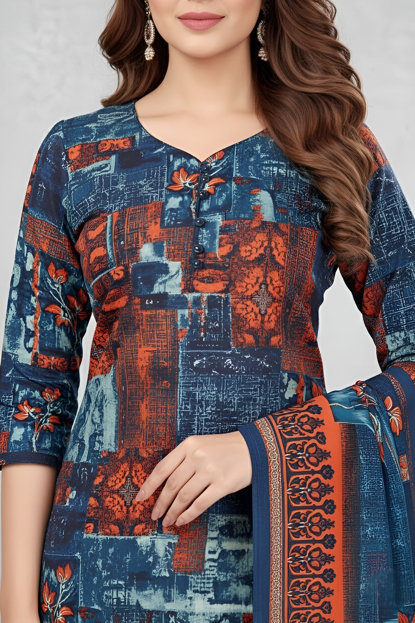 Minu Signature Cotton Printed Stitched Salwar Suit 2010