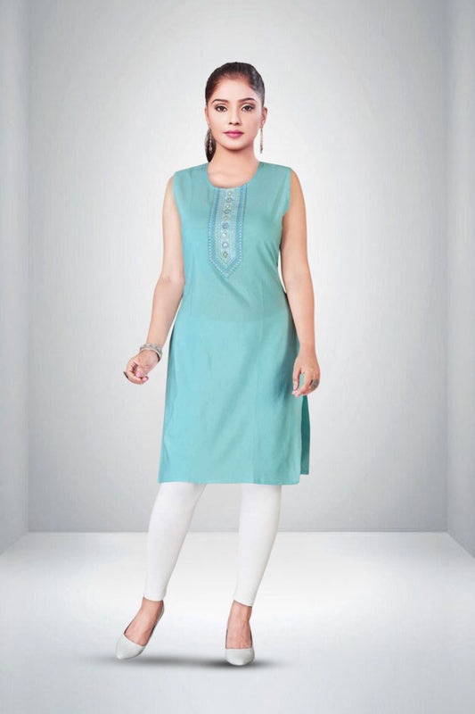 Sikha Sleeveless Cotton Kurti 5