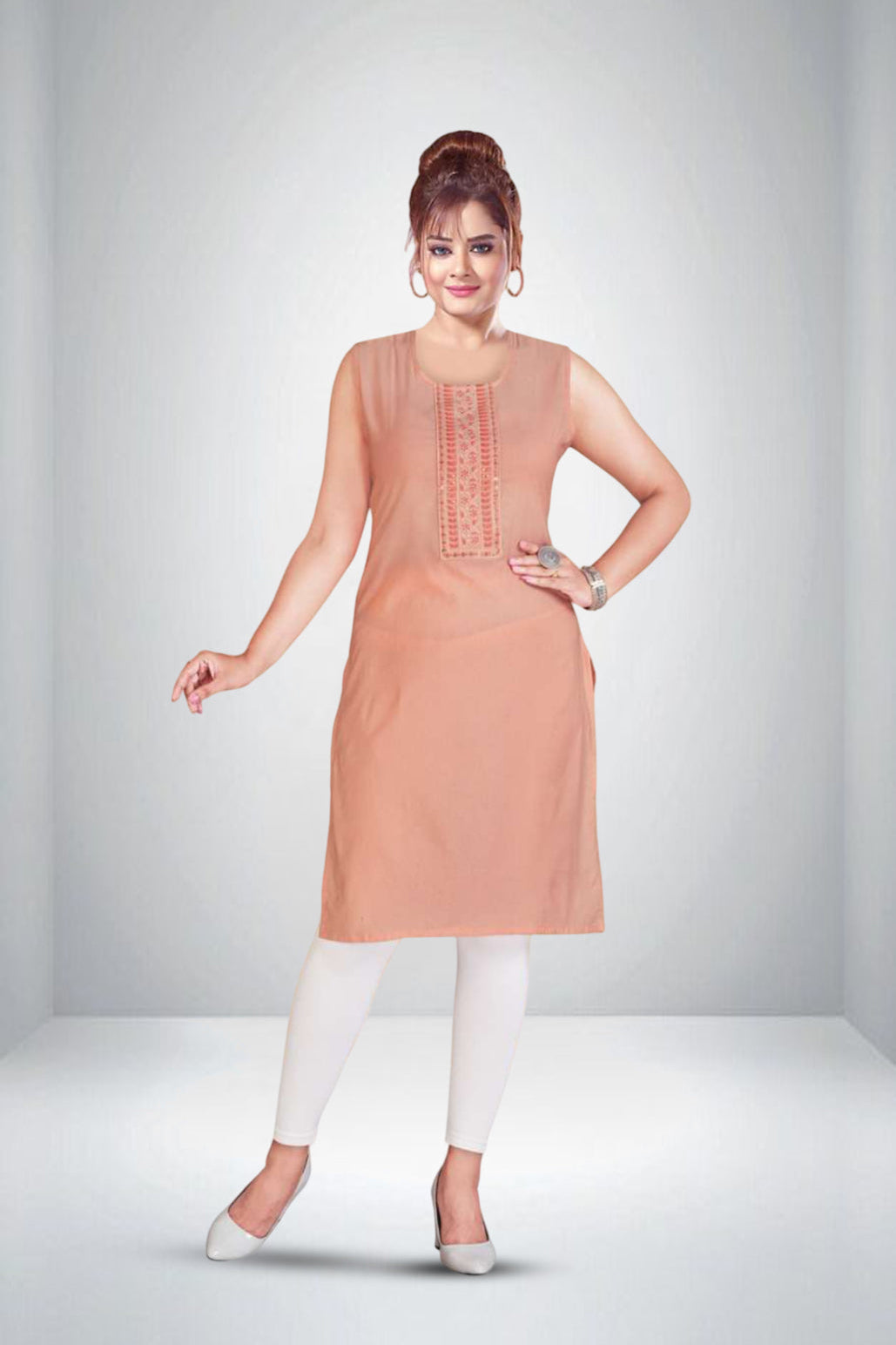 Sikha Sleeveless Cotton Kurti 1