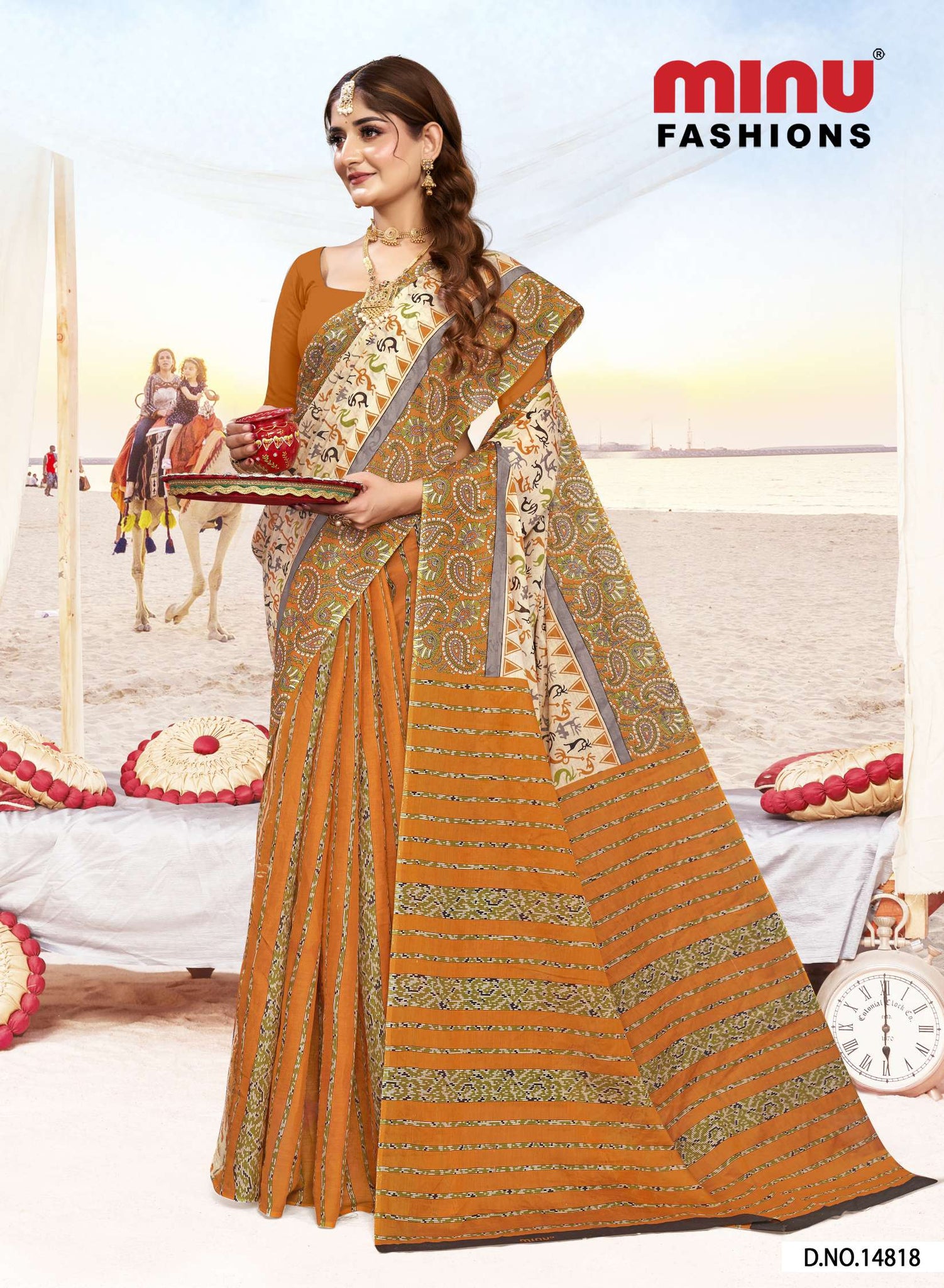 Sonajhuri Cotton Saree Yellow