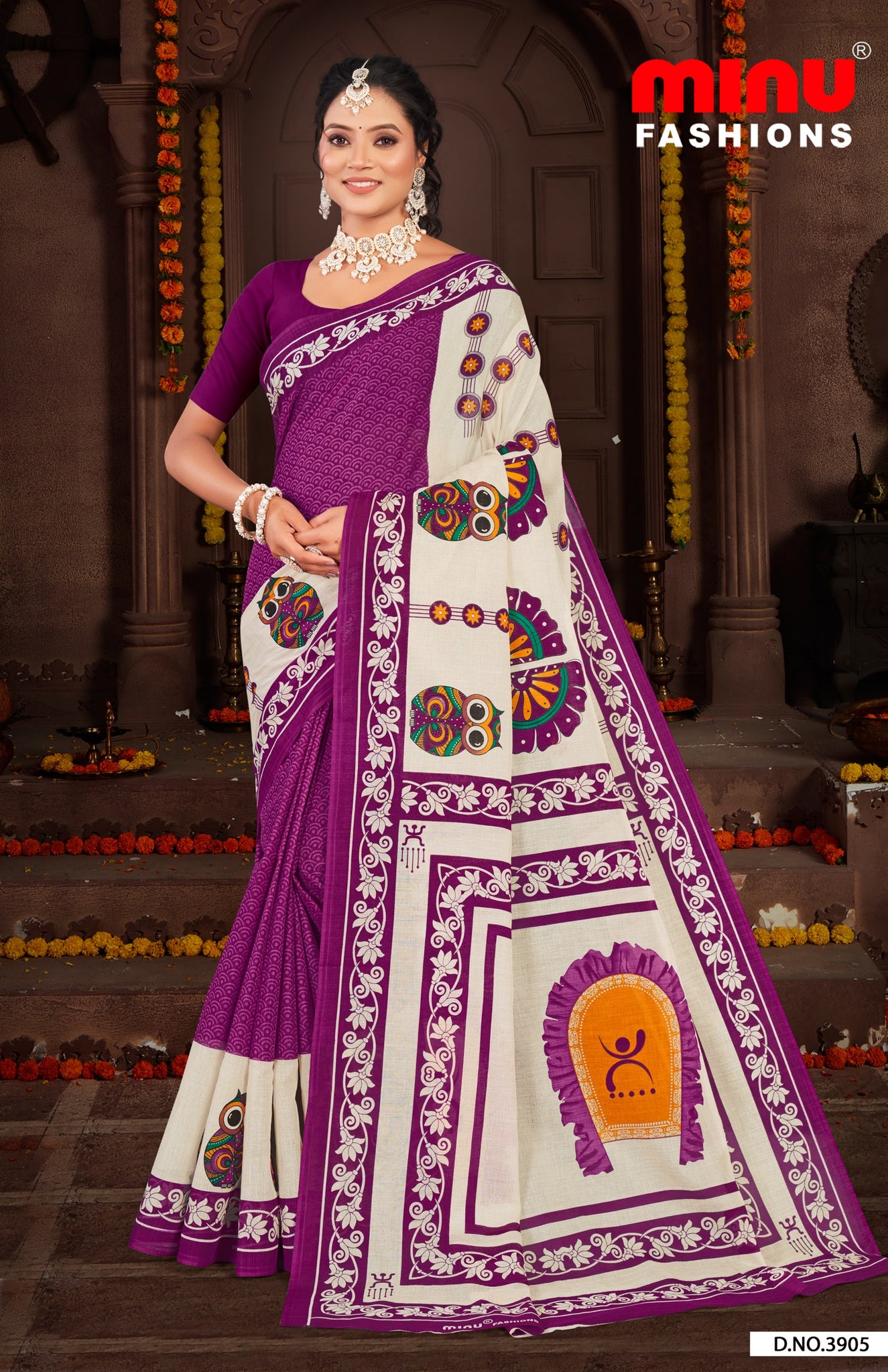 Premium Malai Cotton Baishakhi 3 Saree