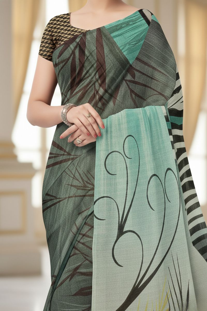 Ambarsariya Cotton Digital Printed Saree 4007