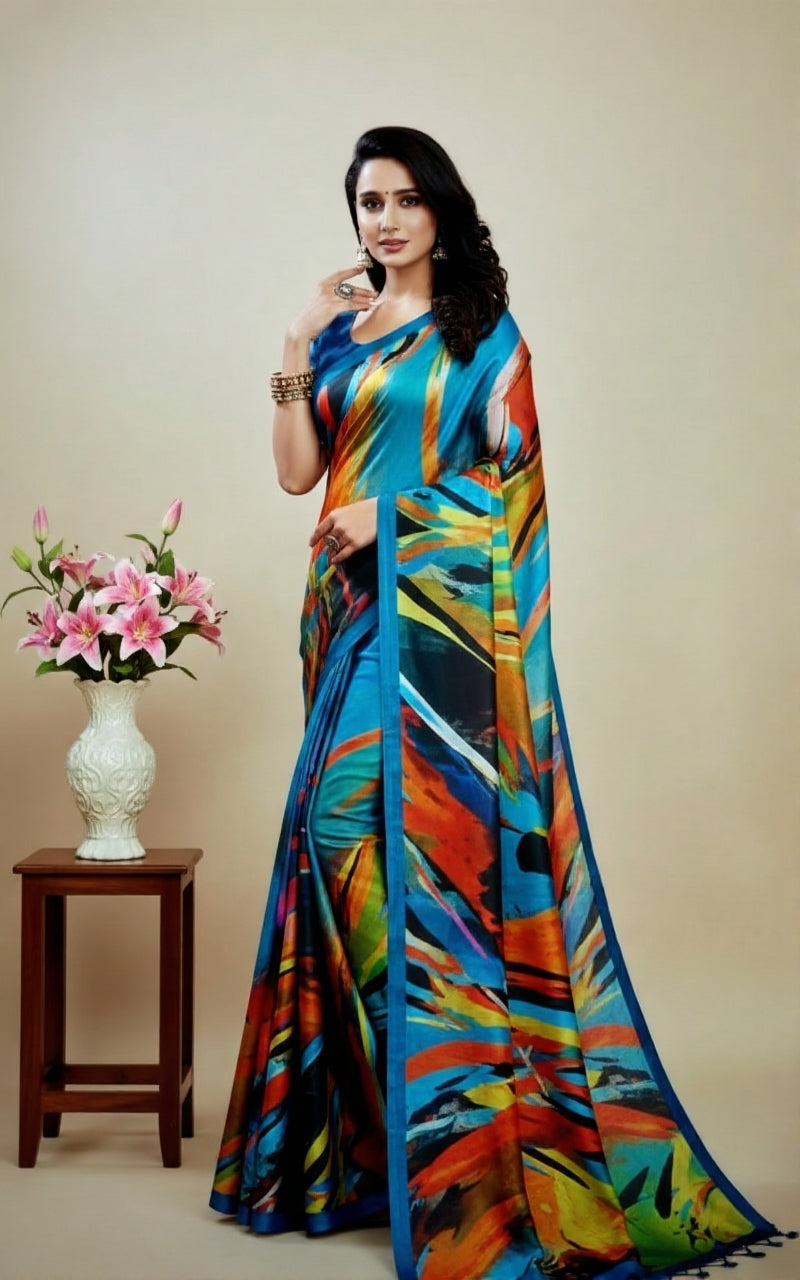 Ambarsariya Cotton Digital Printed Saree 4012