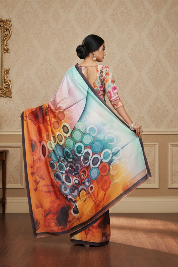 Ambarsariya Cotton Digital Printed Saree 4055