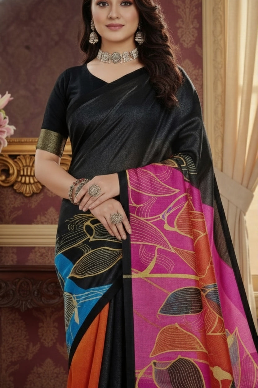 Ambarsariya Cotton Digital Printed Saree 4042
