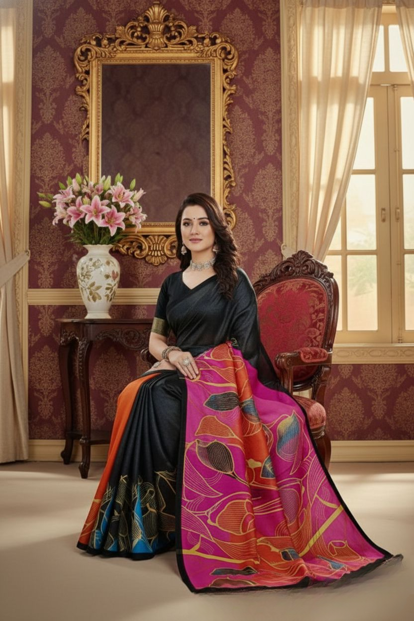 Ambarsariya Cotton Digital Printed Saree 4042