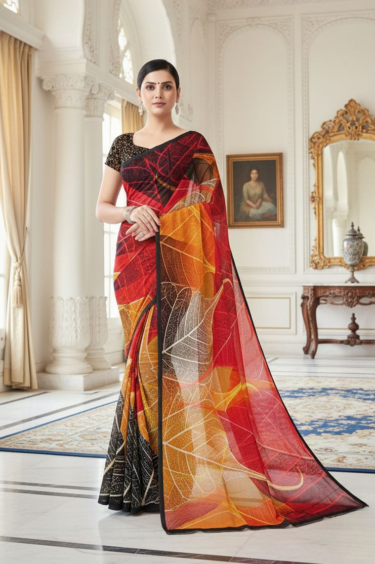 Ambarsariya Cotton Digital Printed Saree 4025