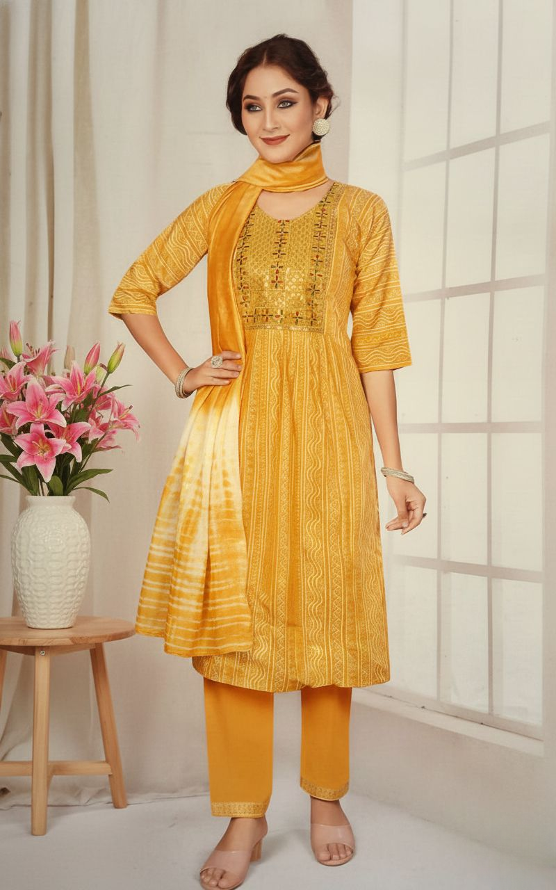 Tulip Cotton Printed Stitched Salwar Suit XXL 3003