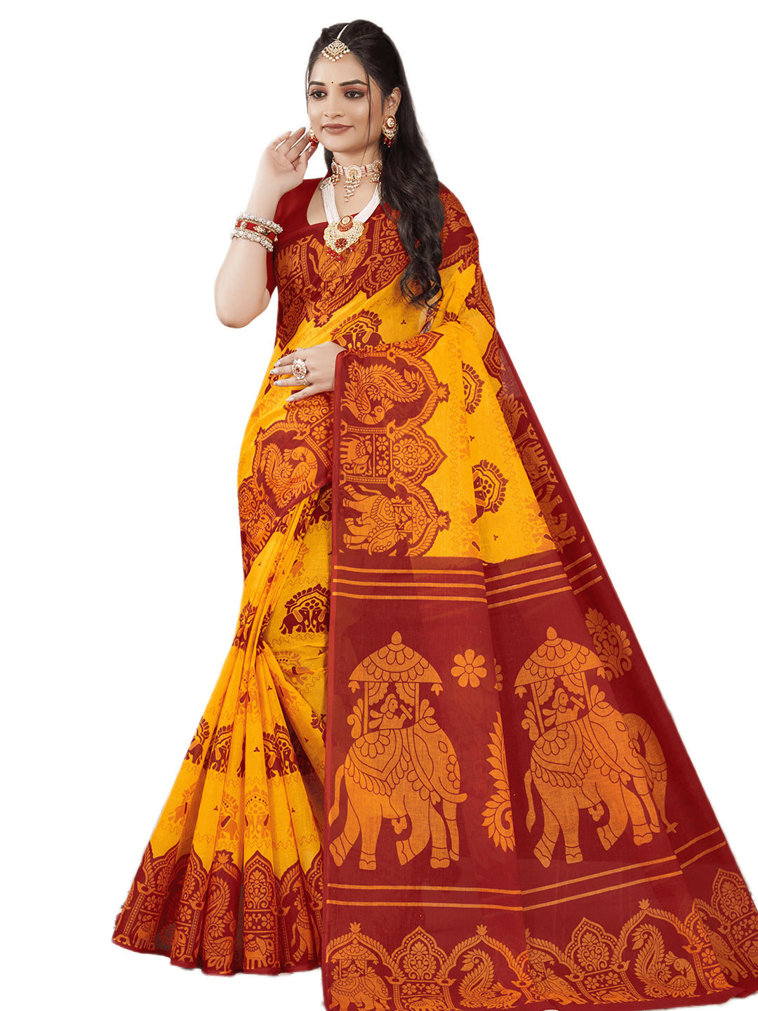 MINU SAREE MONICA LEMON GOLD 0077