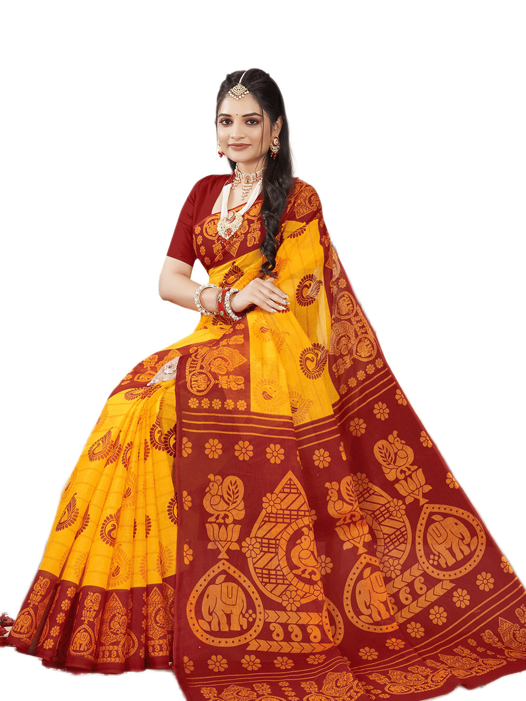 MINU SAREE MONICA LEMON GOLD 0055