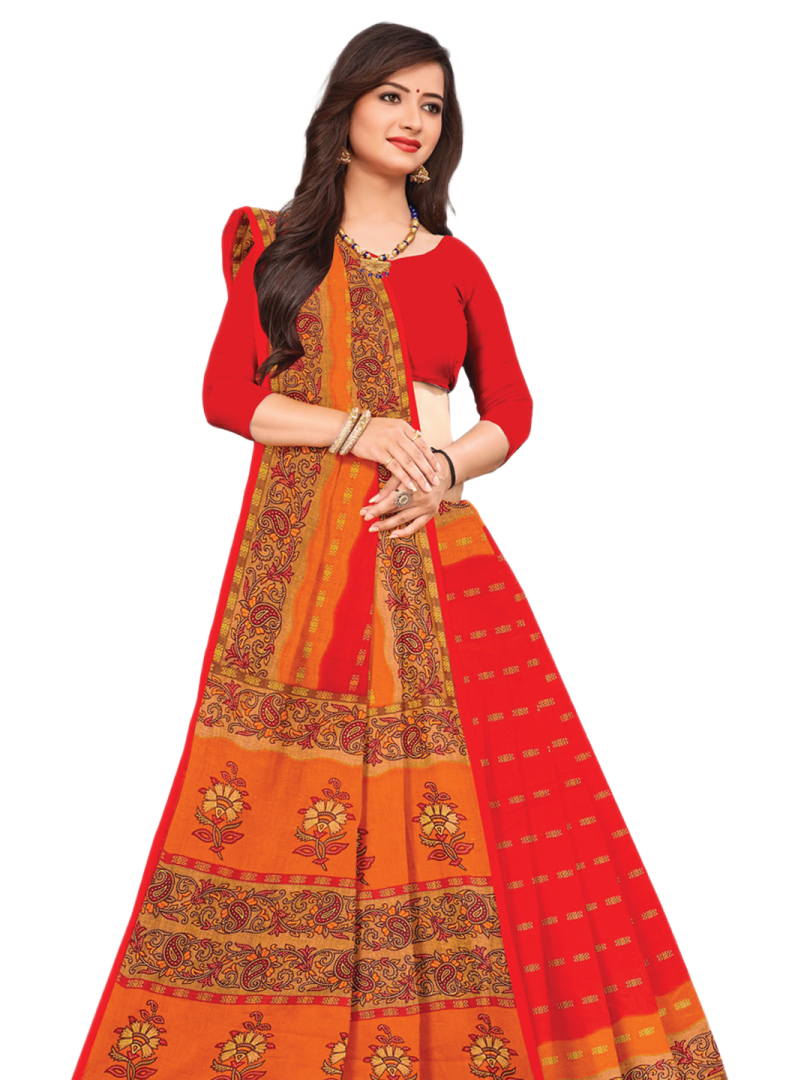 MINU SAREE HEER RED GOLD 31010