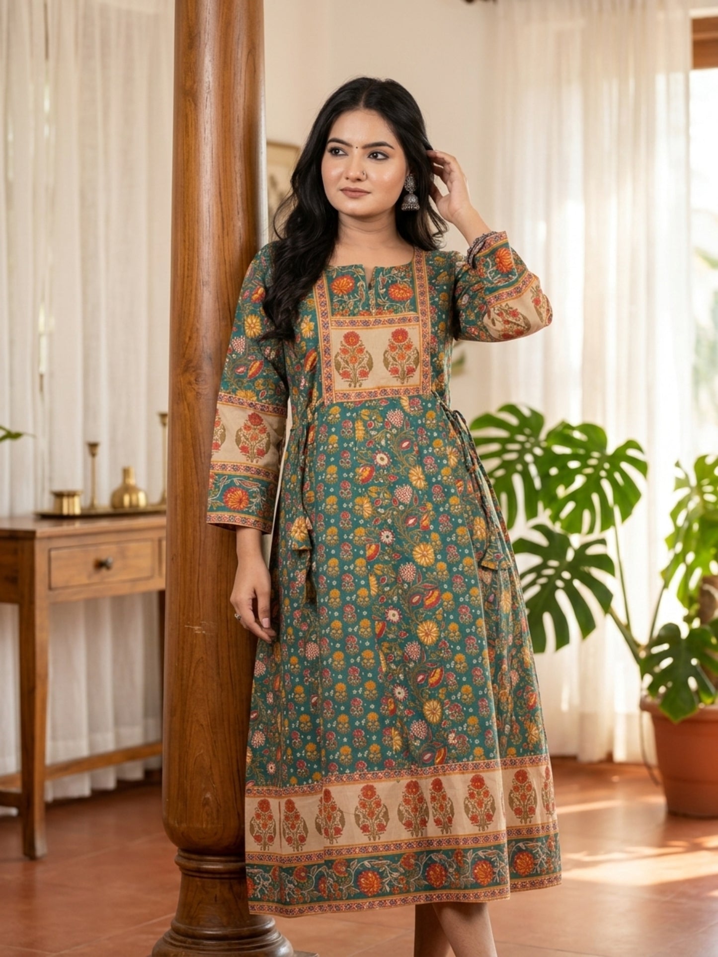 Minu Fashions Anwesha Women Printed Anarkali Kurti ( Ank )