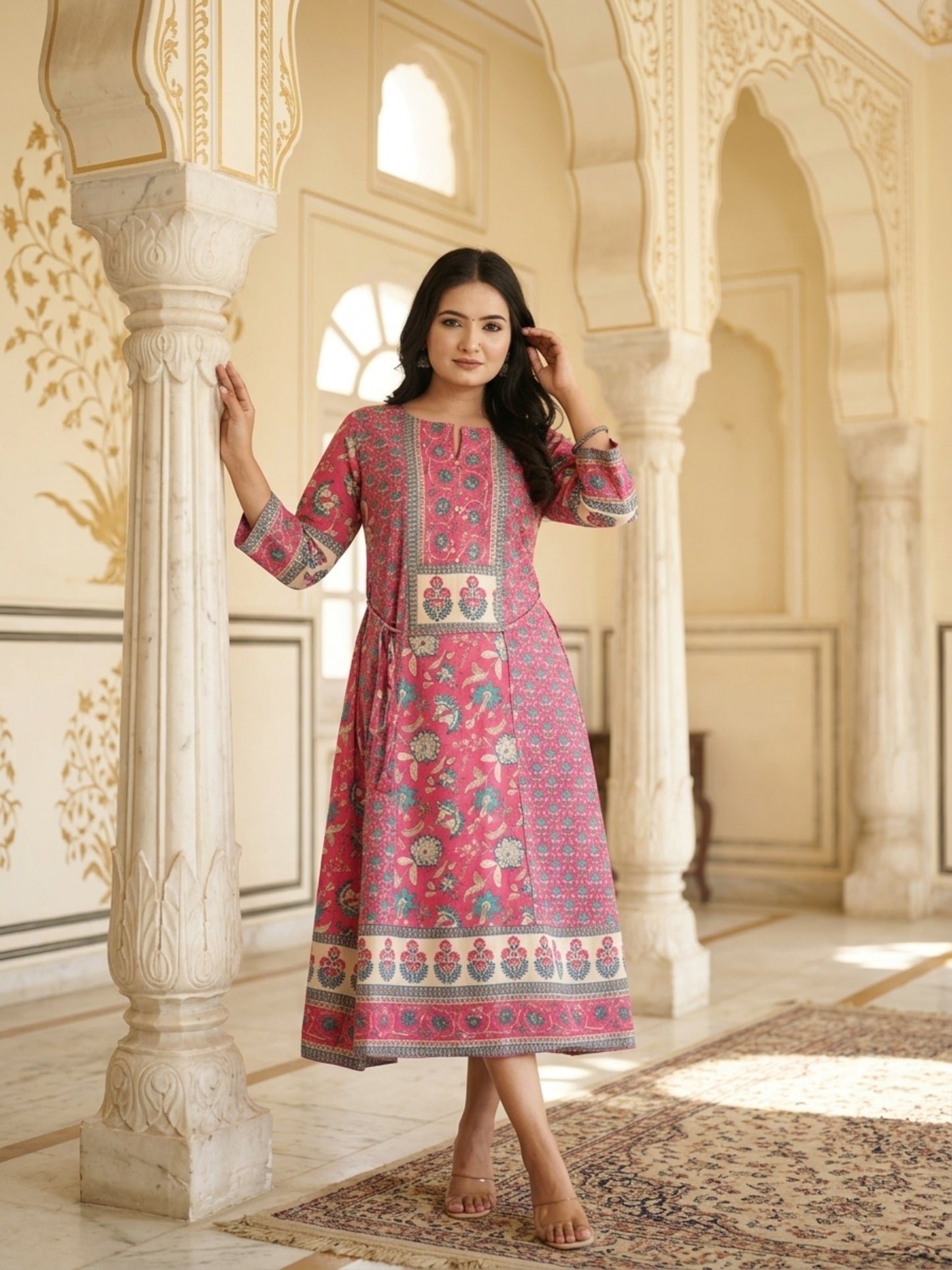 Minu Fashions Anwesha Women Printed Anarkali Kurti ( Ank )