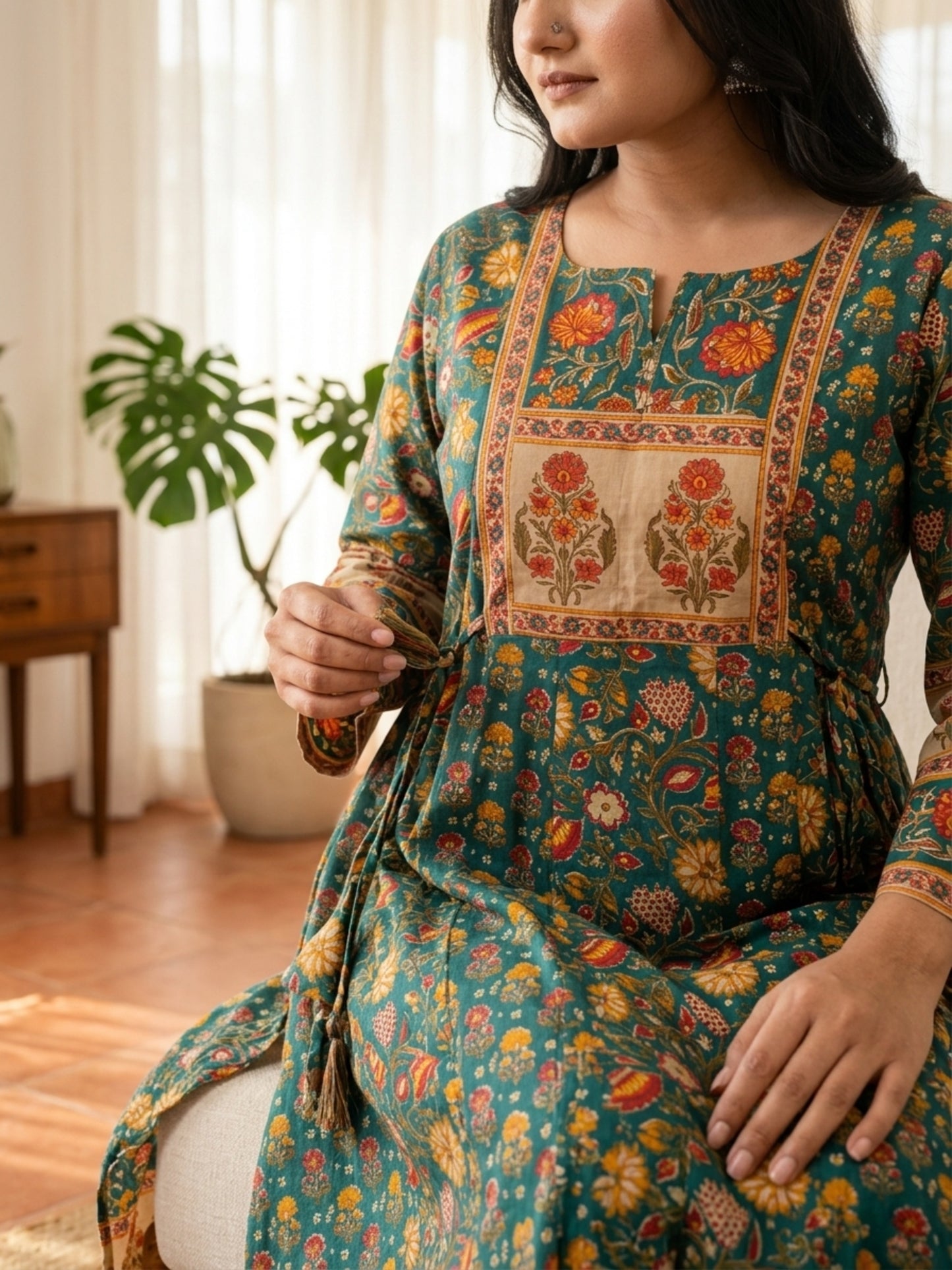 Minu Fashions Anwesha Women Printed Anarkali Kurti ( Ank )
