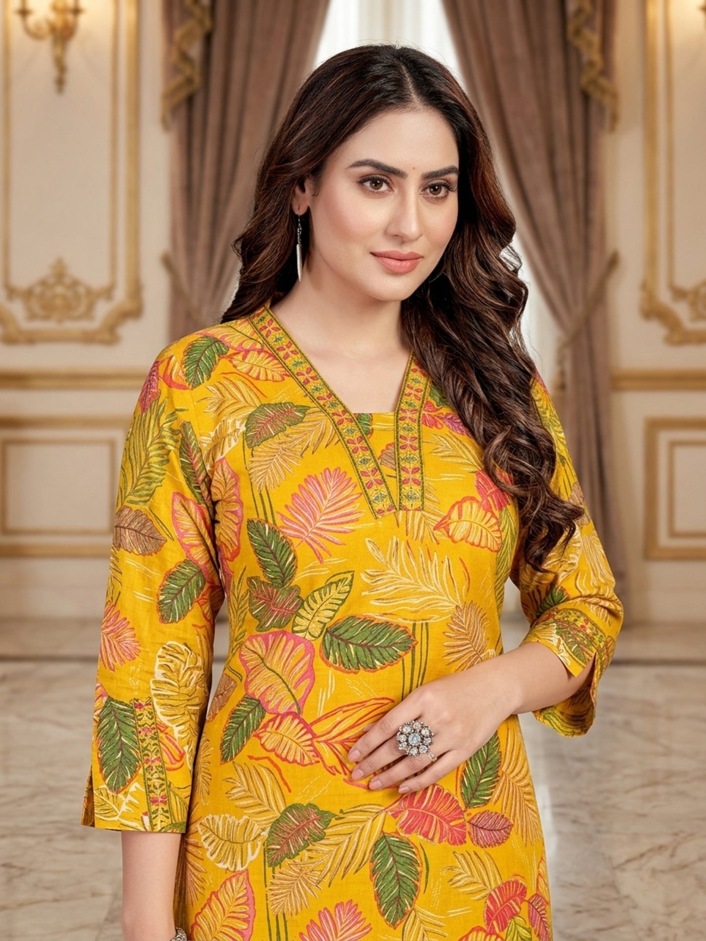 Isha Women Floral Printed Salwar Suit Set | Ank